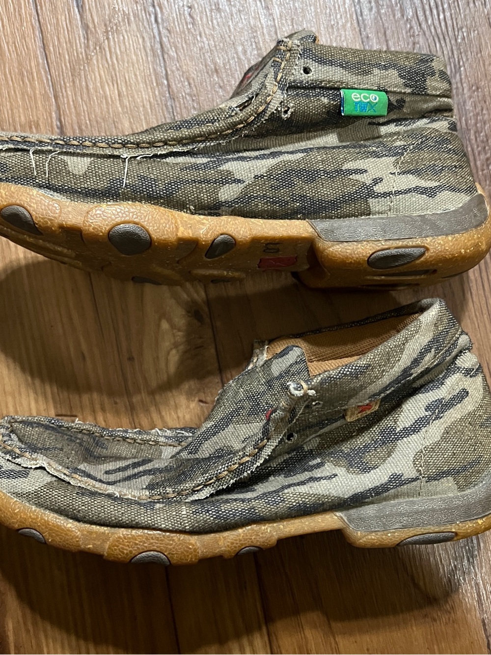 Twisted X Driving Mocs Chukka EcoTWX Mossy Oak Camo Shoes Mens Size 9.5M